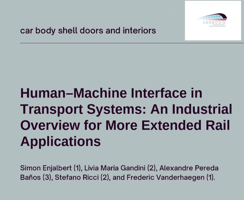 Human–Machine Interface in Transport Systems: An Industrial Overview for More Extended Rail Applications